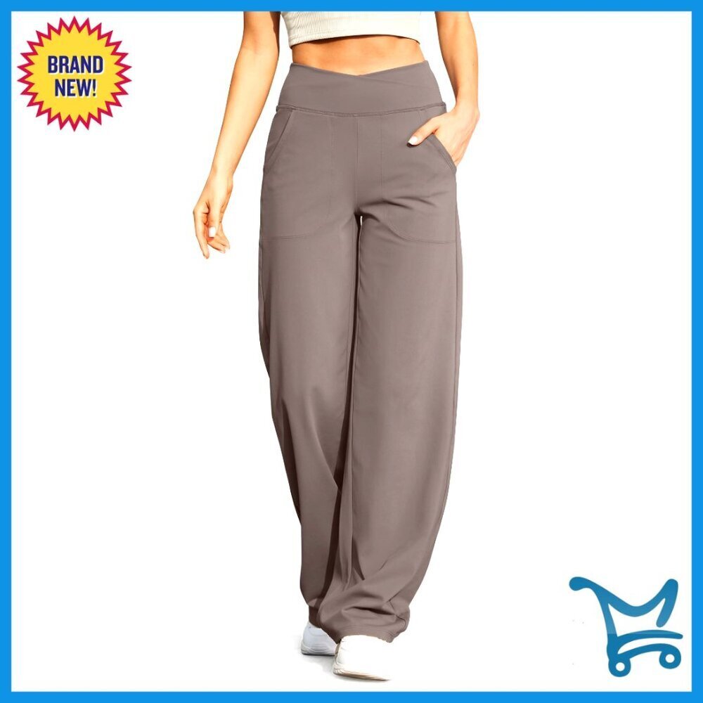 Wide Leg Yoga Pants Loose Lounge Stretch Casual with Pockets Petite Regular Tall